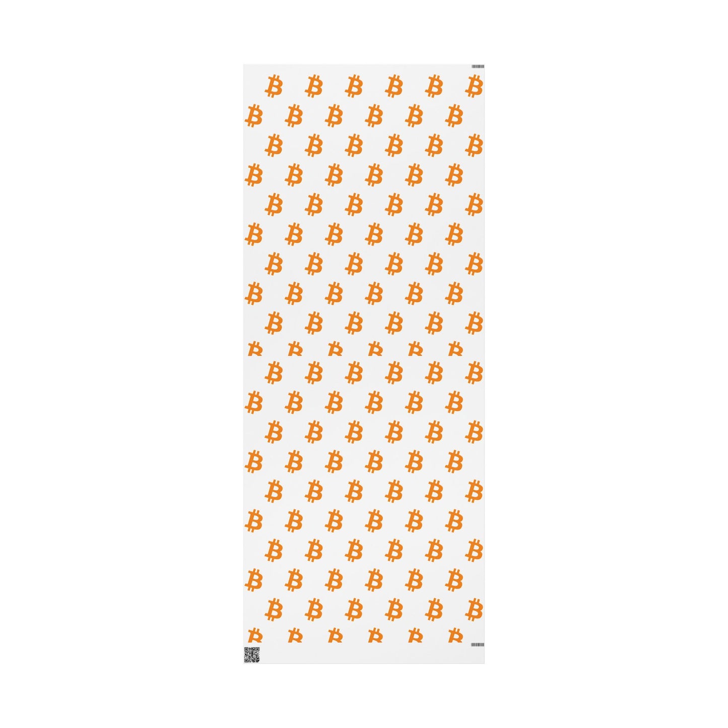 Bitcoin Gift Wrap Paper White/Orange
