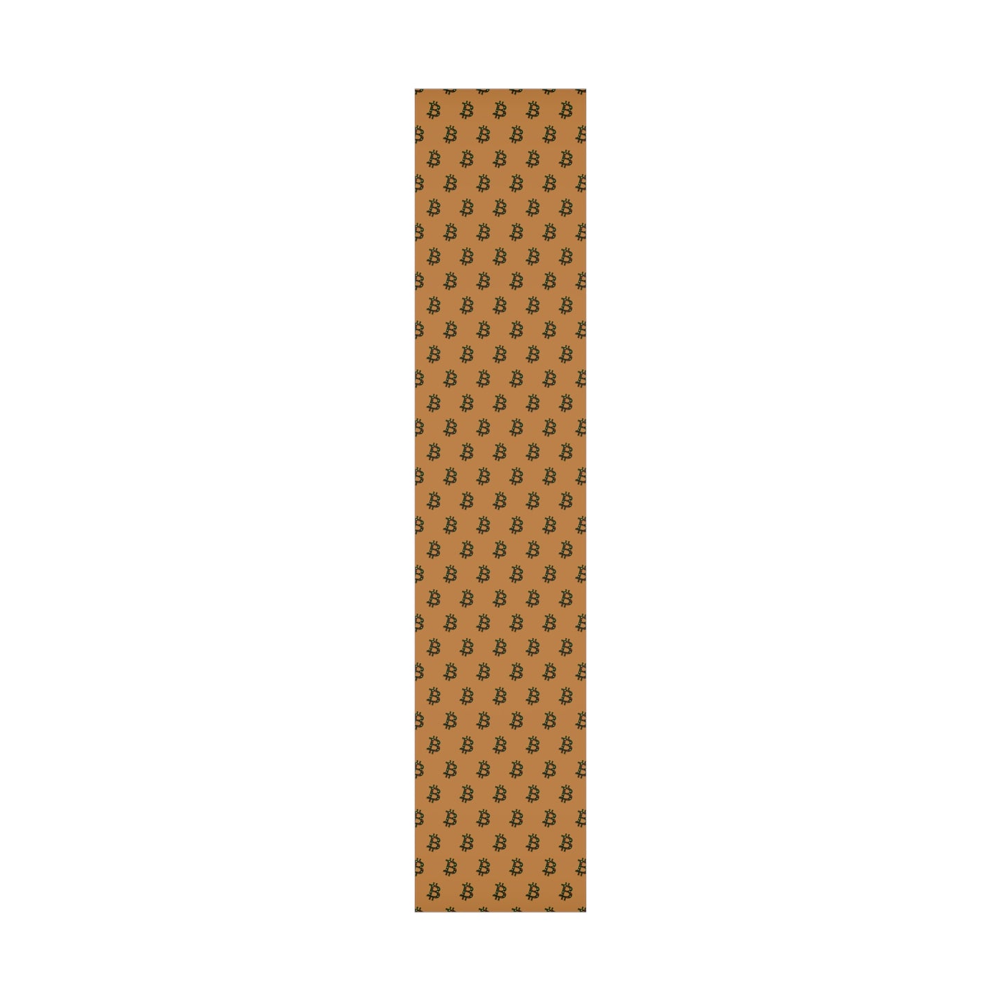 Bitcoin Festive Gift Wrap Paper Brown