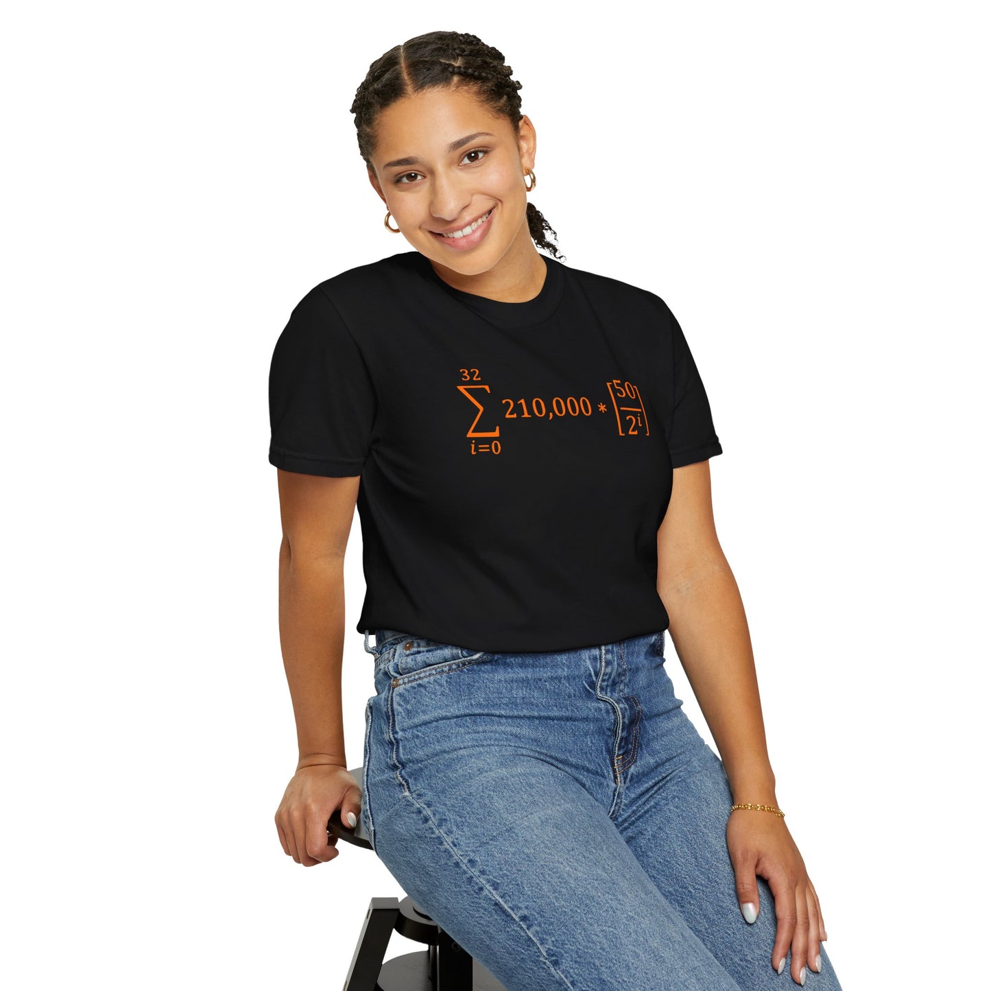 Bitcoin Halving Equation Orange Tee