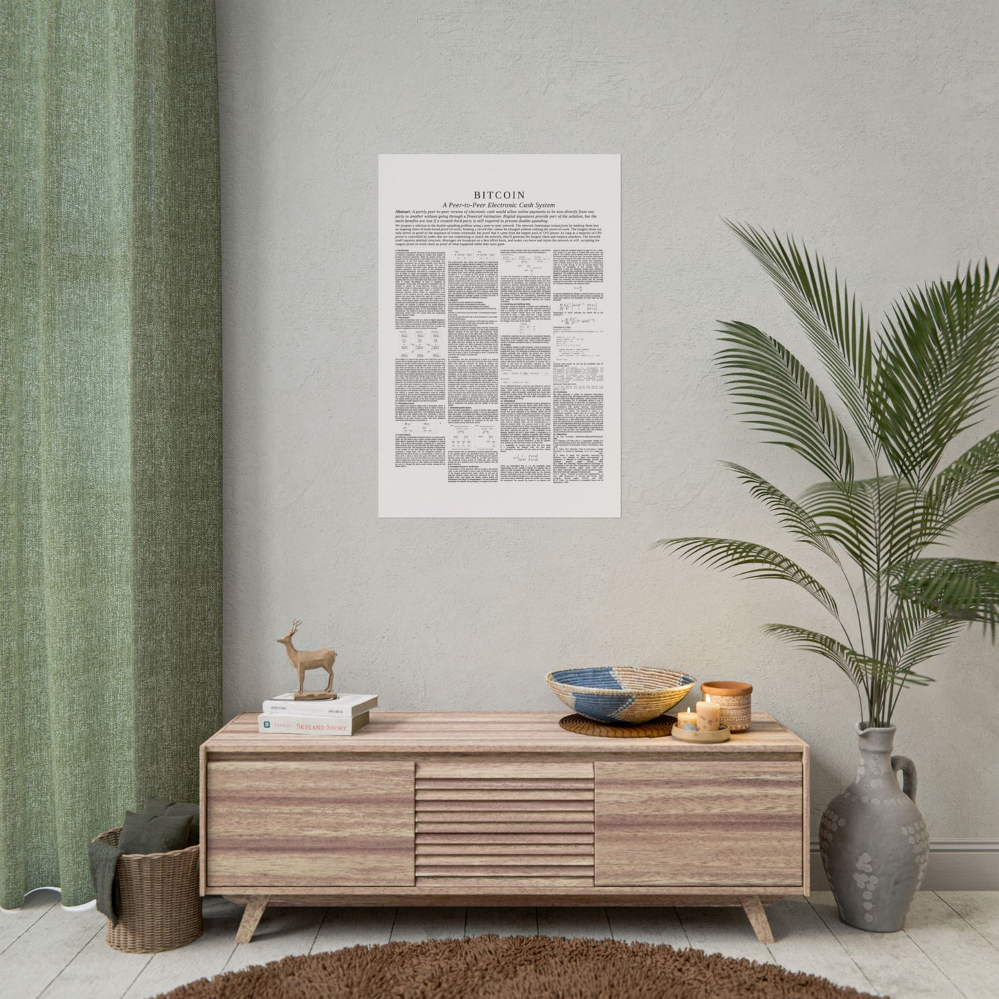 Bitcoin White Paper Rolled Poster