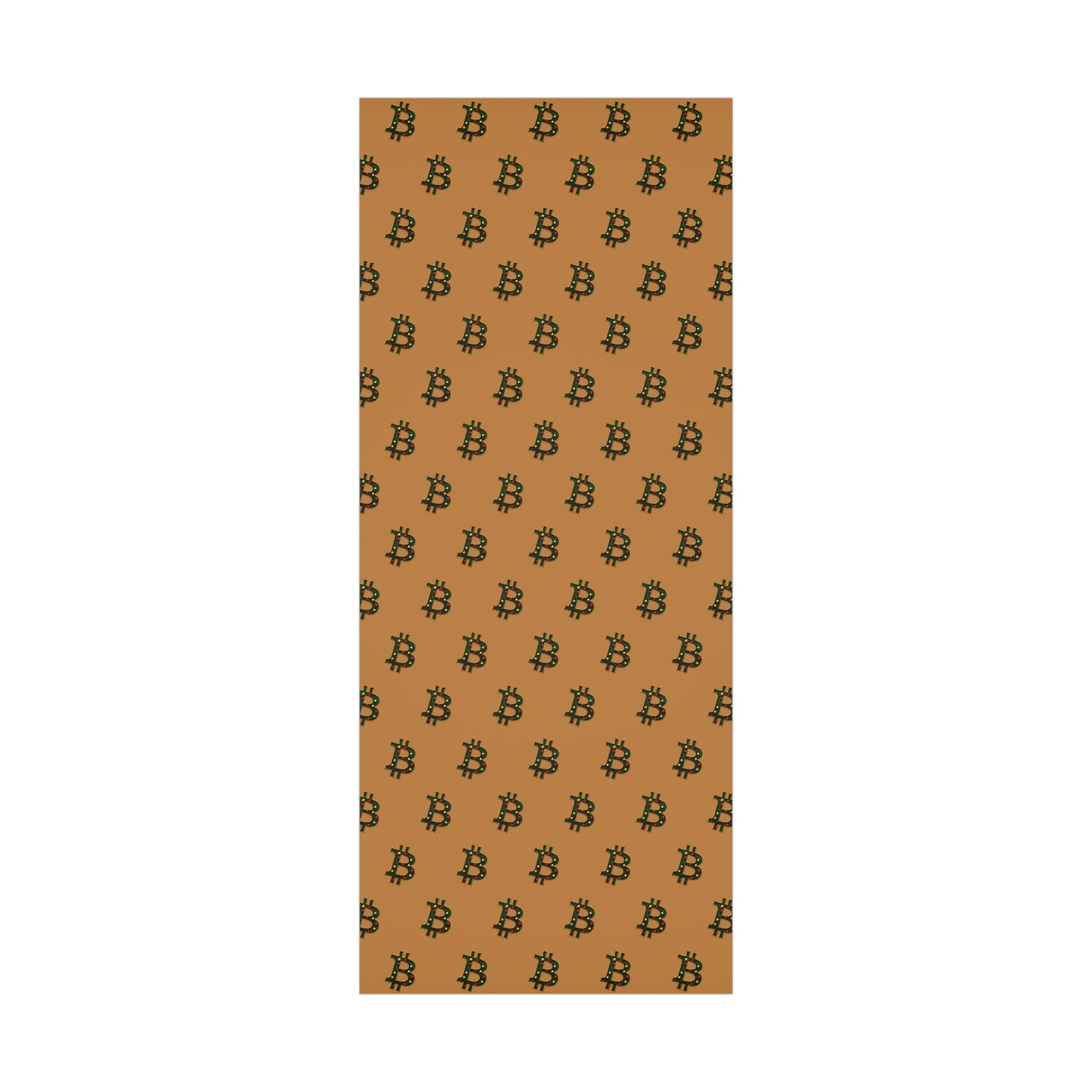 Bitcoin Festive Gift Wrap Paper Brown