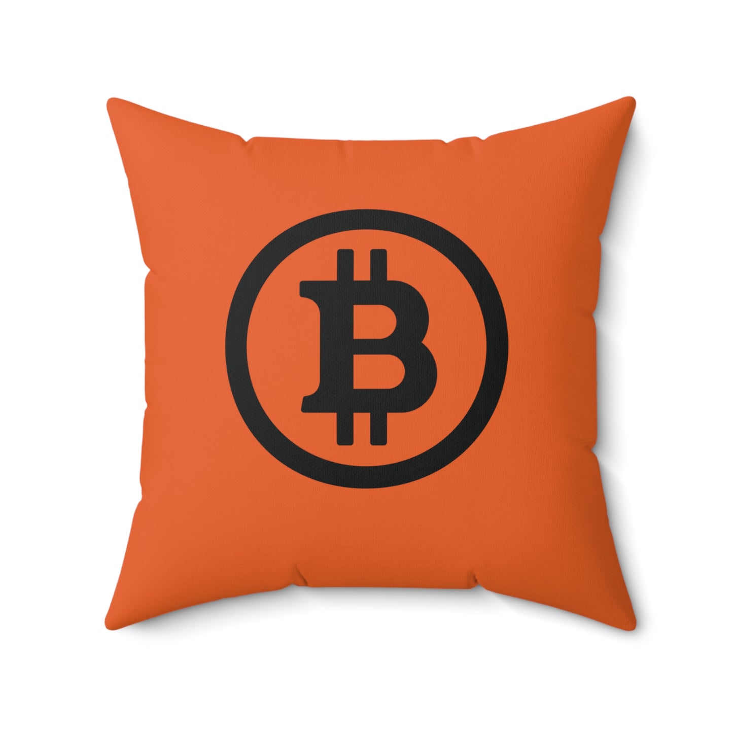 Bitcoin Circle Orange Pillow