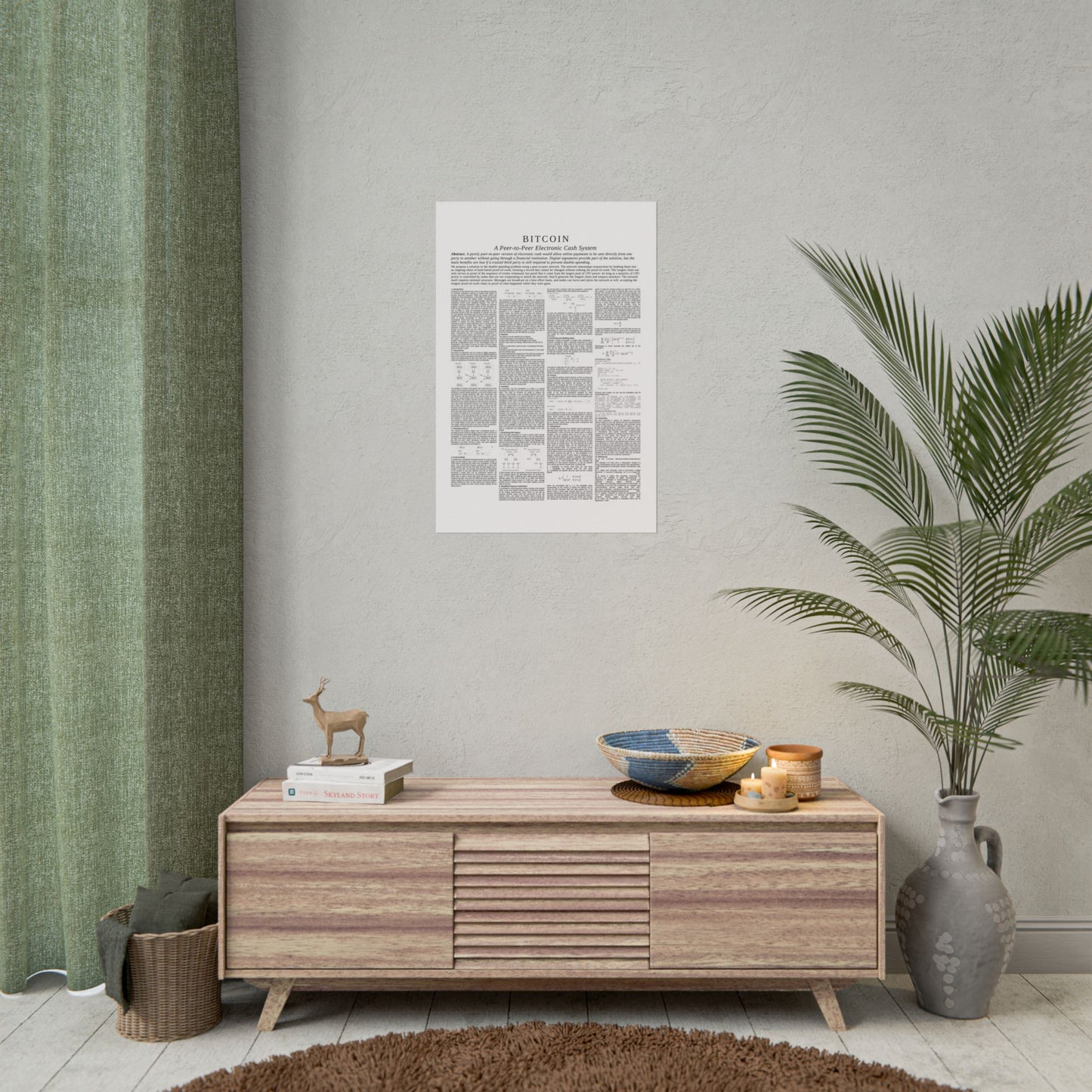 Bitcoin White Paper Rolled Poster