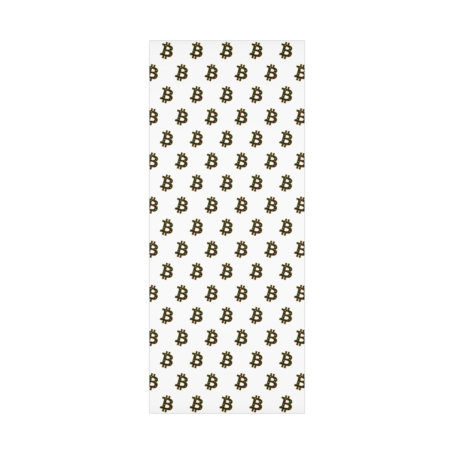 Bitcoin Festive Gift Wrap Paper White