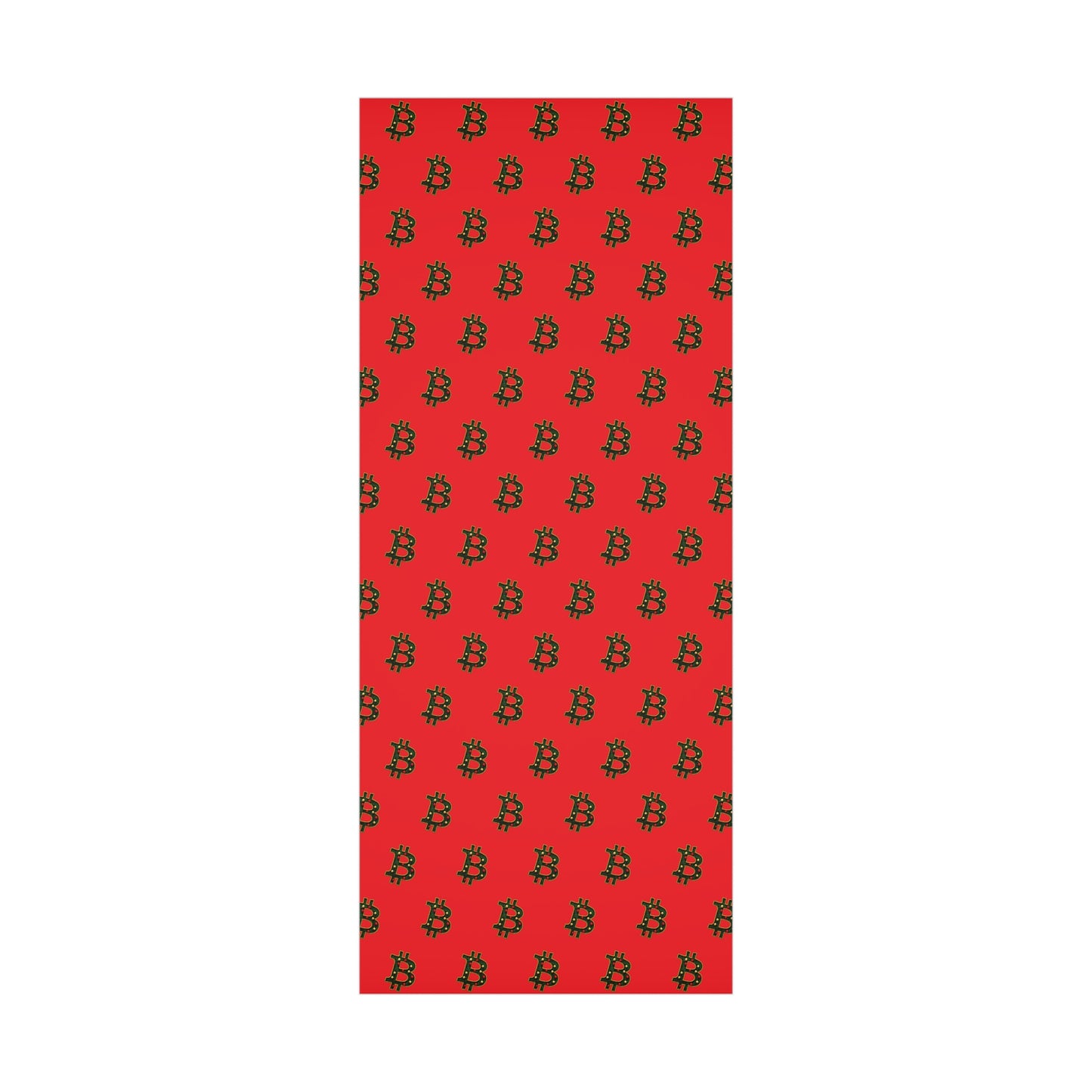 Bitcoin Festive Gift Wrap Paper Red