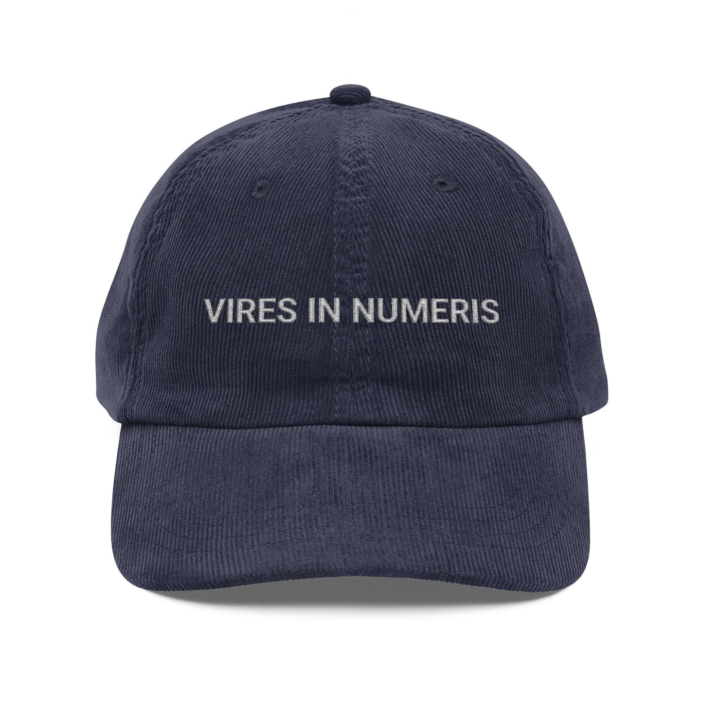 Vires In Numeris Embroidered Corduroy Cap
