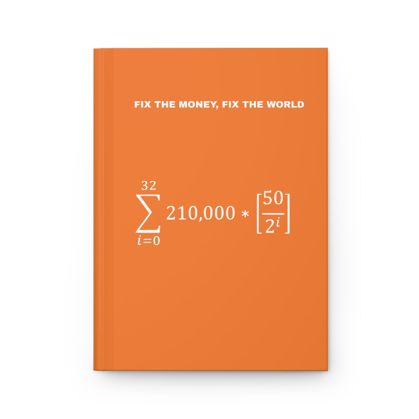 Bitcoin Money Supply Hardcover Journal
