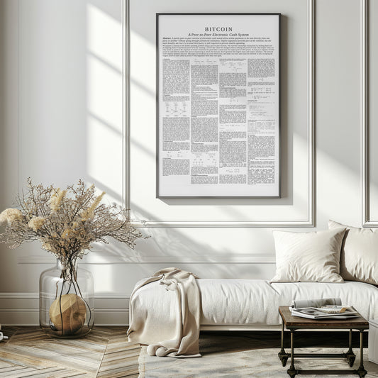Bitcoin White Paper Rolled Poster