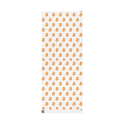 Bitcoin Gift Wrap Paper White/Orange