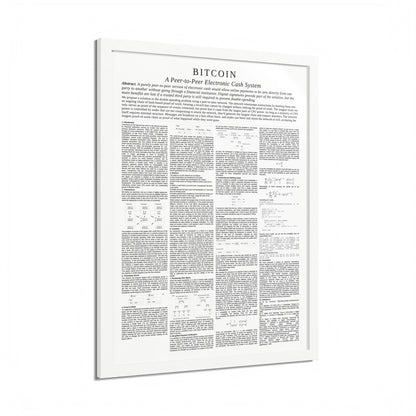 Bitcoin White Paper Framed Poster
