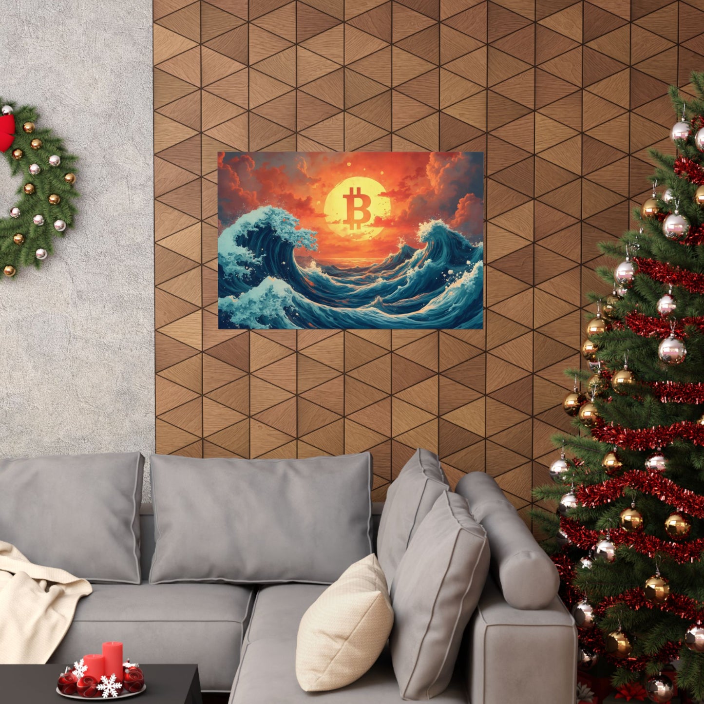 The Great Wave Of Bitcoin Poster
