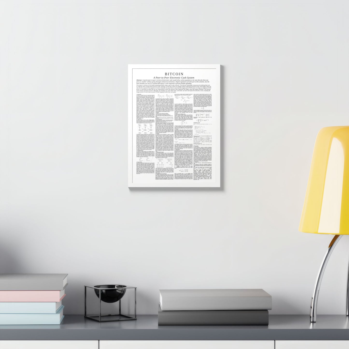 Bitcoin White Paper Framed Poster