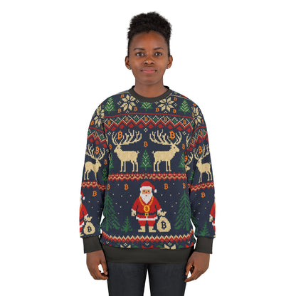 Bitcoin Ugly Sweater Santa Sweatshirt