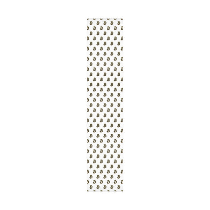 Bitcoin Festive Gift Wrap Paper White