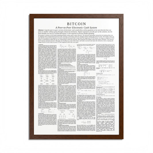 Bitcoin White Paper Framed Poster