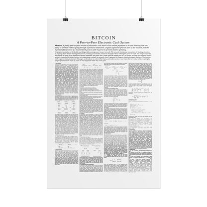 Bitcoin White Paper Rolled Poster