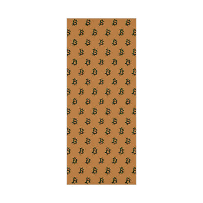 Bitcoin Festive Gift Wrap Paper Brown