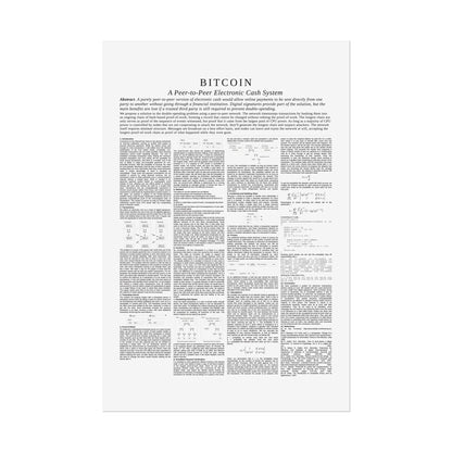 Bitcoin White Paper Rolled Poster