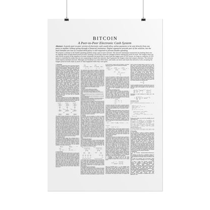 Bitcoin White Paper Rolled Poster