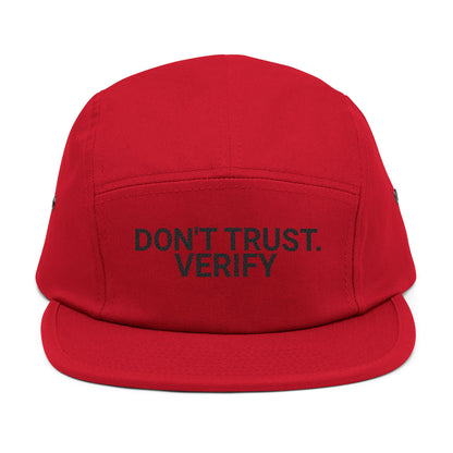 'Don't Trust Verify' Embroidered 5 Panel Cap