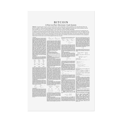 Bitcoin White Paper Rolled Poster