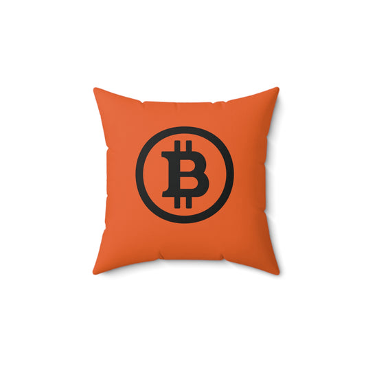 Bitcoin Circle Orange Pillow