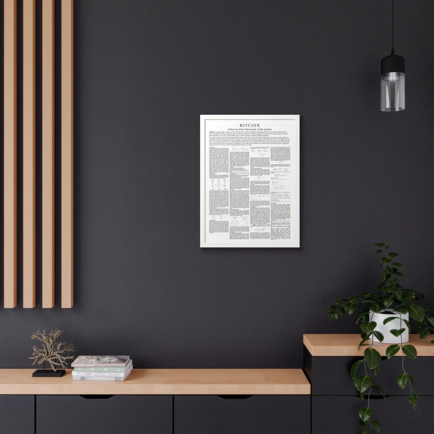 Bitcoin White Paper Framed Poster