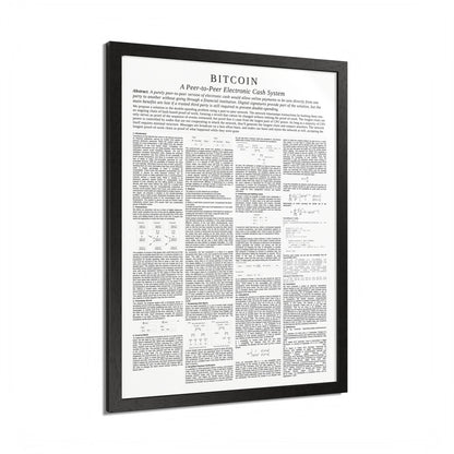 Bitcoin White Paper Framed Poster