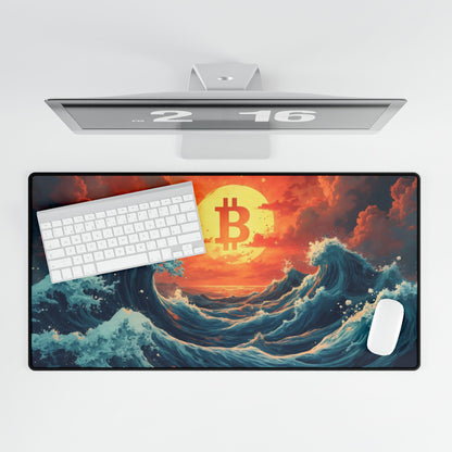Bitcoin Wave Desk Mat