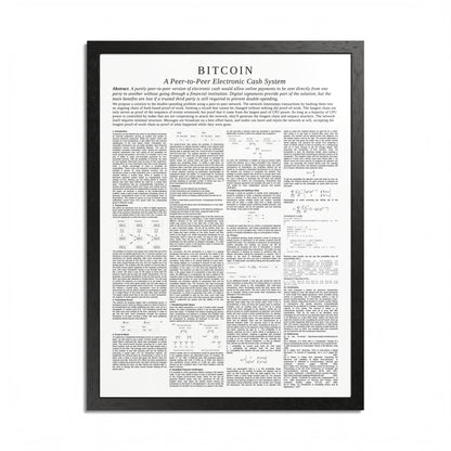 Bitcoin White Paper Framed Poster