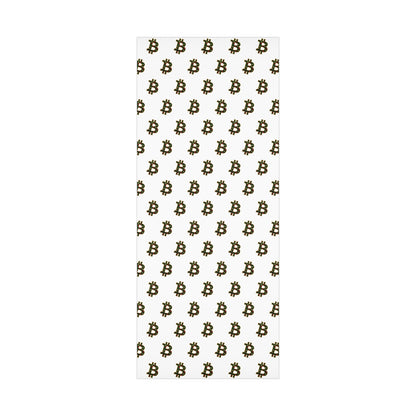 Bitcoin Festive Gift Wrap Paper White