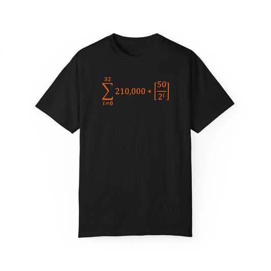 Bitcoin Halving Equation Orange Tee