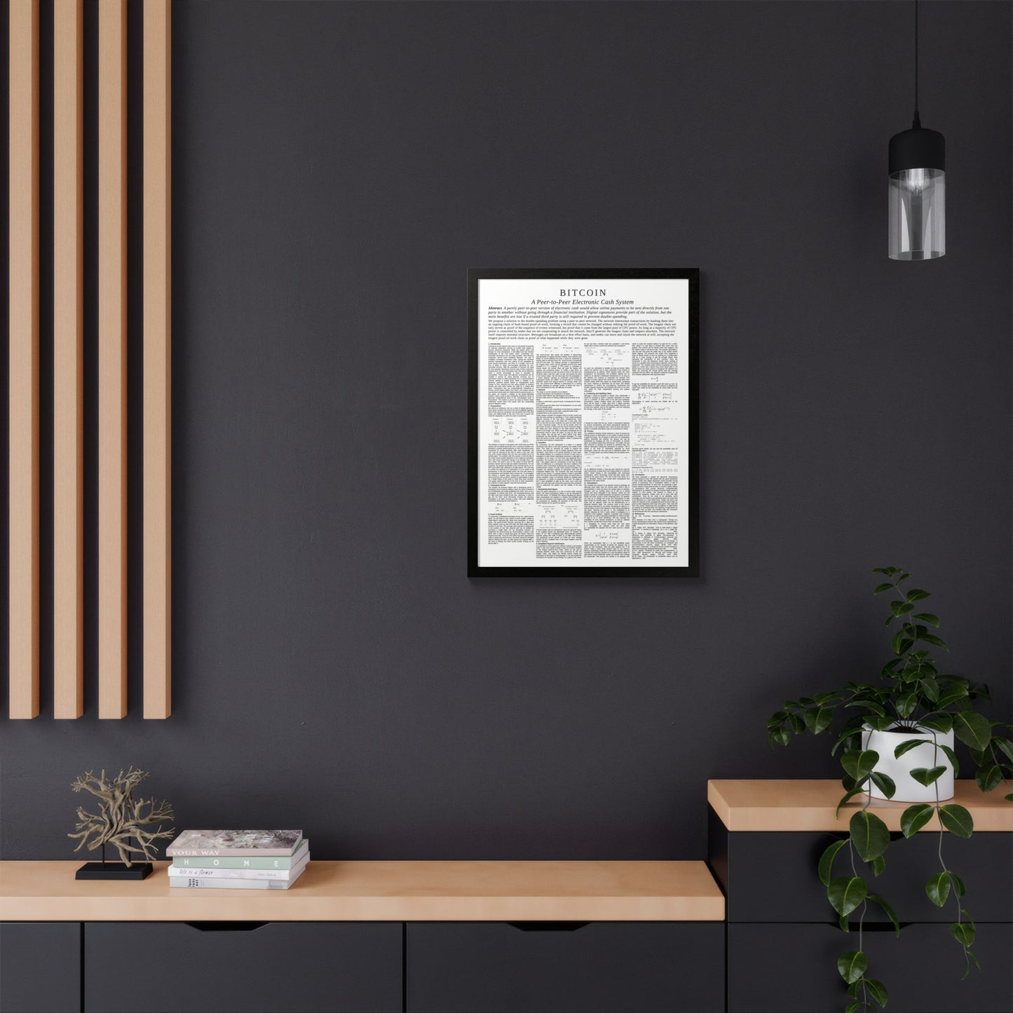 Bitcoin White Paper Framed Poster