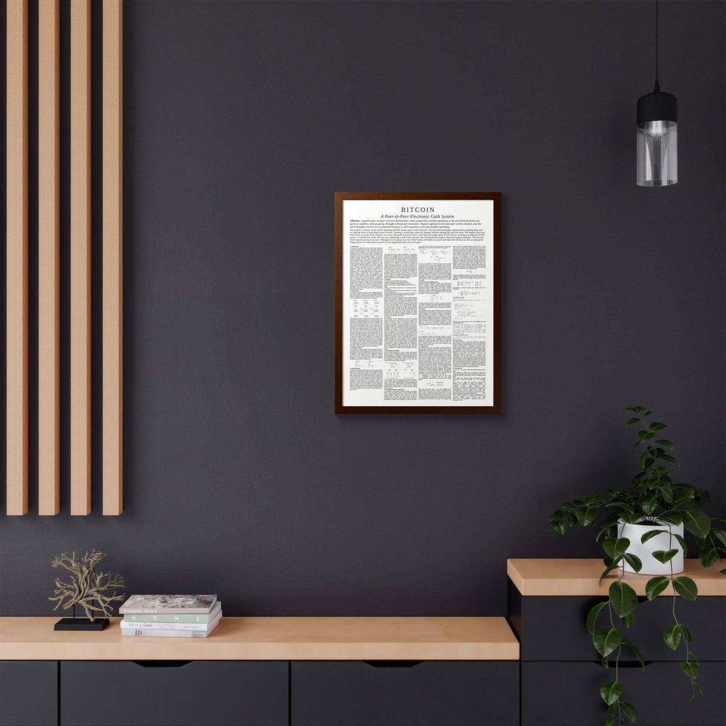 Bitcoin White Paper Framed Poster