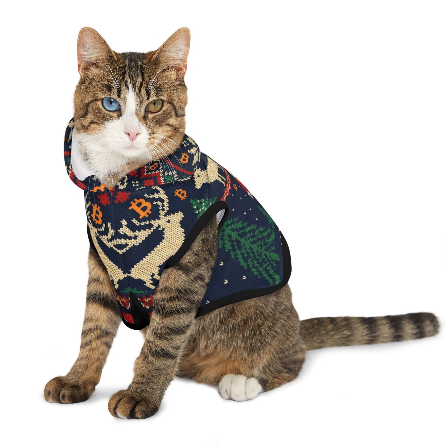 Bitcoin Ugly Sweater Santa Pet Hoodie Festive Party Events