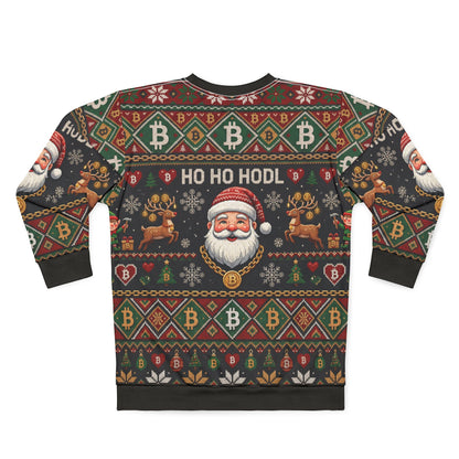 'HO HO HODL' Bitcoin Ugly Sweater Sweatshirt