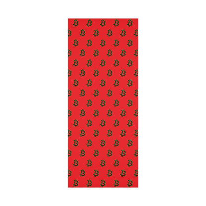 Bitcoin Festive Gift Wrap Paper Red