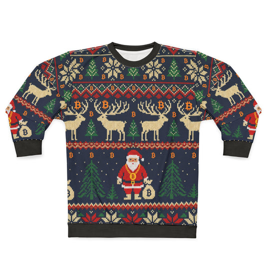 Bitcoin Ugly Sweater Santa Sweatshirt