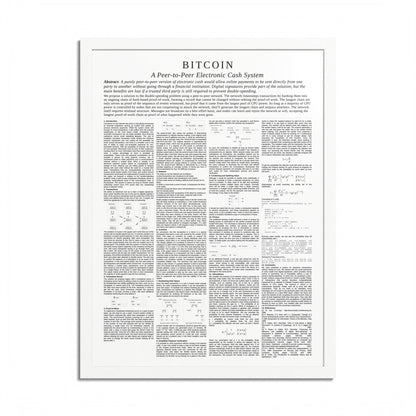 Bitcoin White Paper Framed Poster