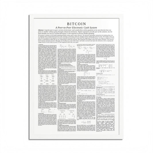 Bitcoin White Paper Framed Poster