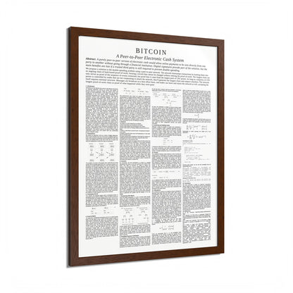 Bitcoin White Paper Framed Poster