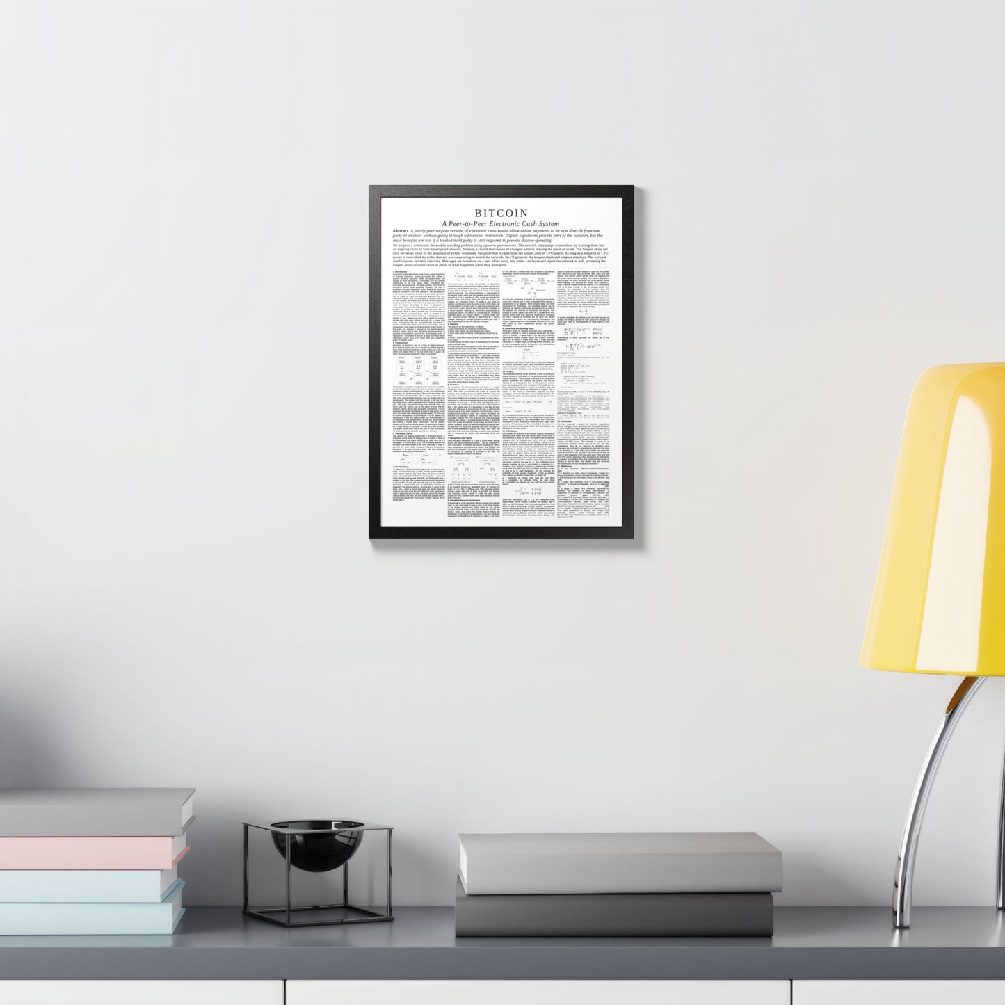 Bitcoin White Paper Framed Poster
