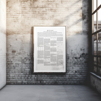 Bitcoin White Paper Rolled Poster